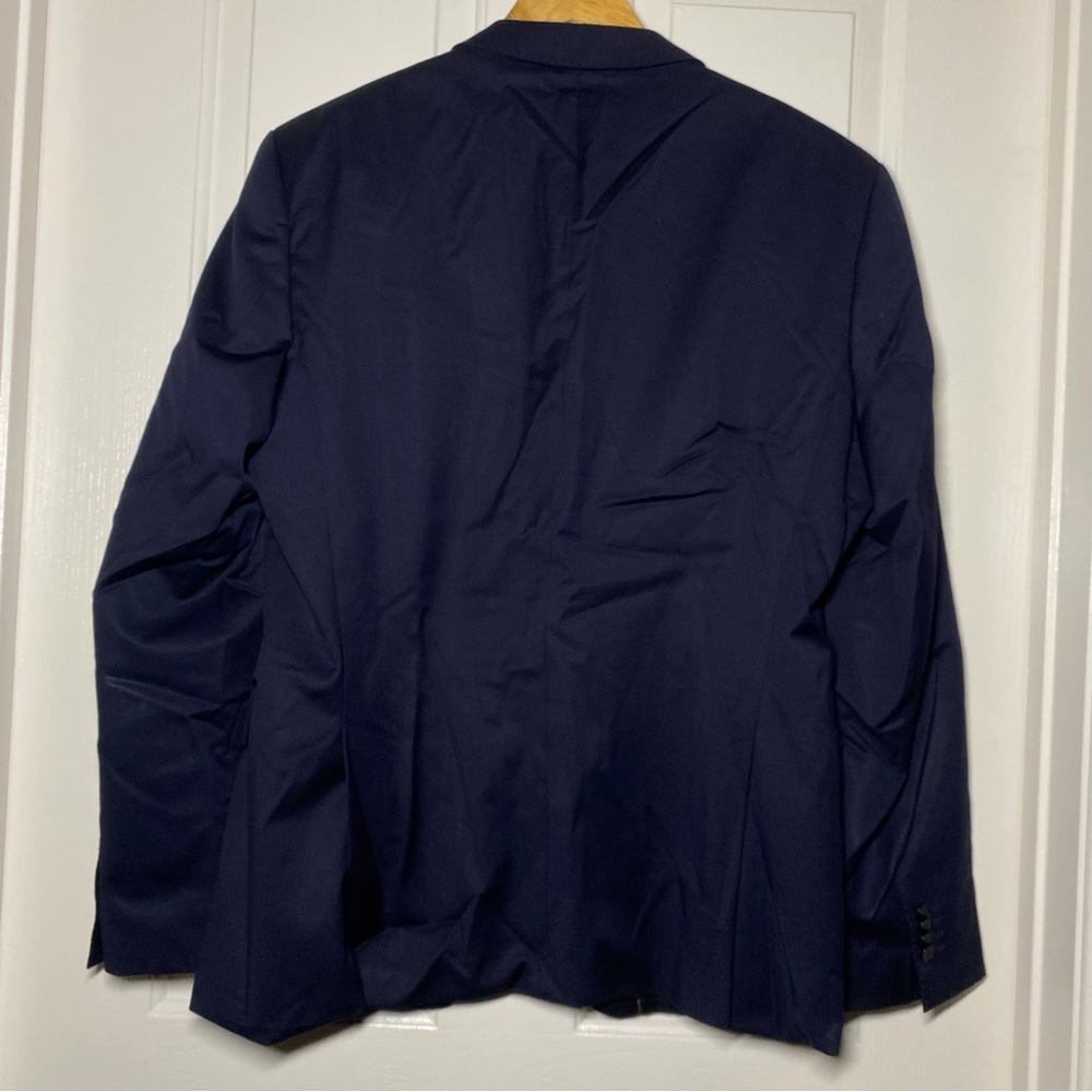 Hugo Boss Slim Fit Wool Suit Blazer Jacket Serge Dark Blue Mens Size 44 Wedding - Picture 6 of 16